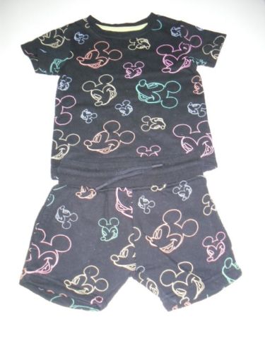 Mickey Mouse Black Two Piece Set